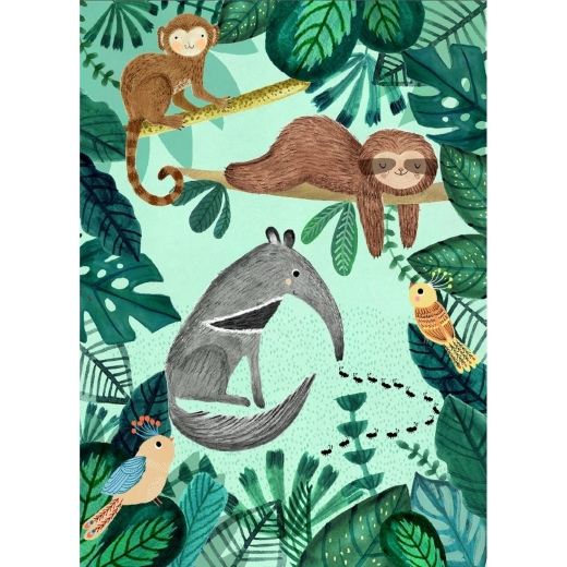 Petit Monkey Poster 50x70 Faultiere im Dschungel