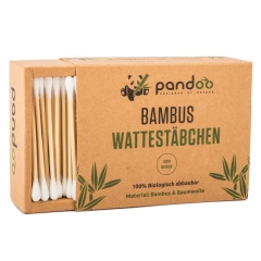 Pandoo 200 Stück Bambus Wattestäbchen