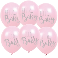 Jabadabado Ballons Hello Baby Rosa