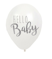Jabadabado Ballons Hello Baby weiß