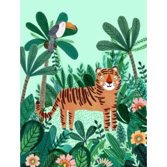Petit Monkey Poster 50x70 Tiger im Dschungel