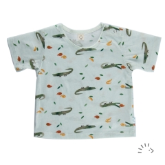 Iobio Sommer T-Shirt Single Jersey Krokodile Allover