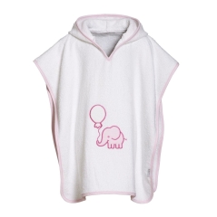 Playshoes Frottee Poncho Elefant rosa