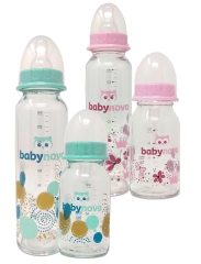 BabyNova Glas Flasche Schmalhals 120ml 240 ml