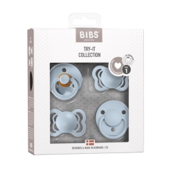 Bibs Beruhigungssauger Try It Probier Set 4-teilig BabyBlue B-WARE