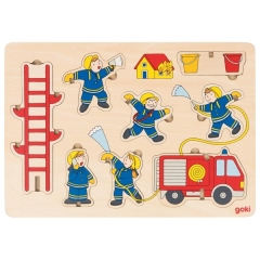 Goki Kinder Aufstellpuzzle Feuerwehr 2J+