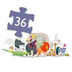 Djeco Riesen Puzzle: Der Parade der Tiere 4J+