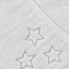 xkko Kapuzenbadetuch Sterne aus Baumwollfrottee 90x90cm