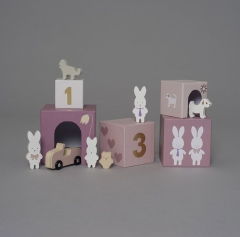 Jabadabado Stapelboxen Steckspiel Hasenfamilie Bunny