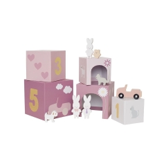 Jabadabado Stapelboxen Steckspiel Hasenfamilie Bunny